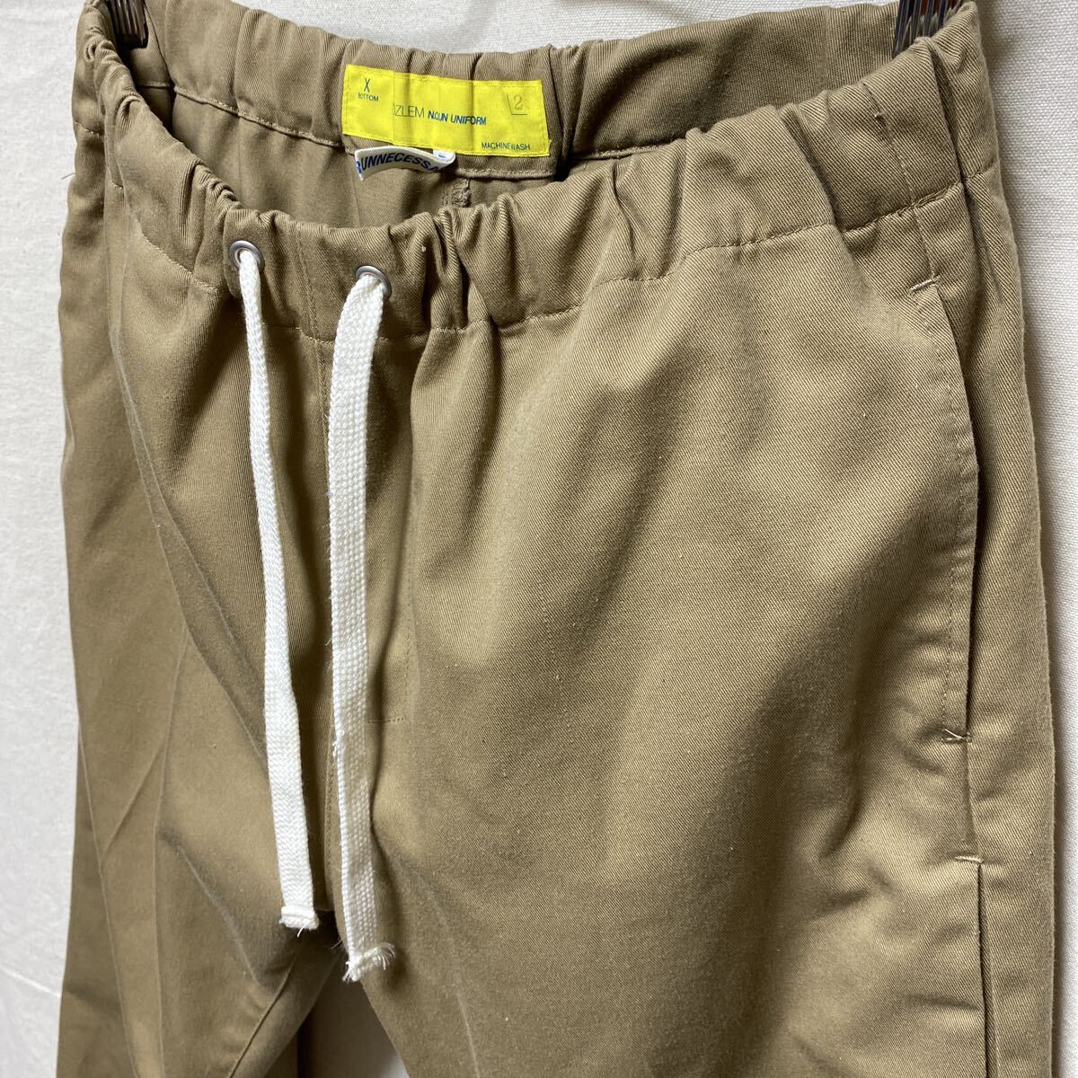 NECESSARY OR UNNECESSARY TCツイル　イージーパンツ　ベージュ　2 トラウザー　ワークパンツ　ネセサリーオアアンネセサリー　NOUN_画像7