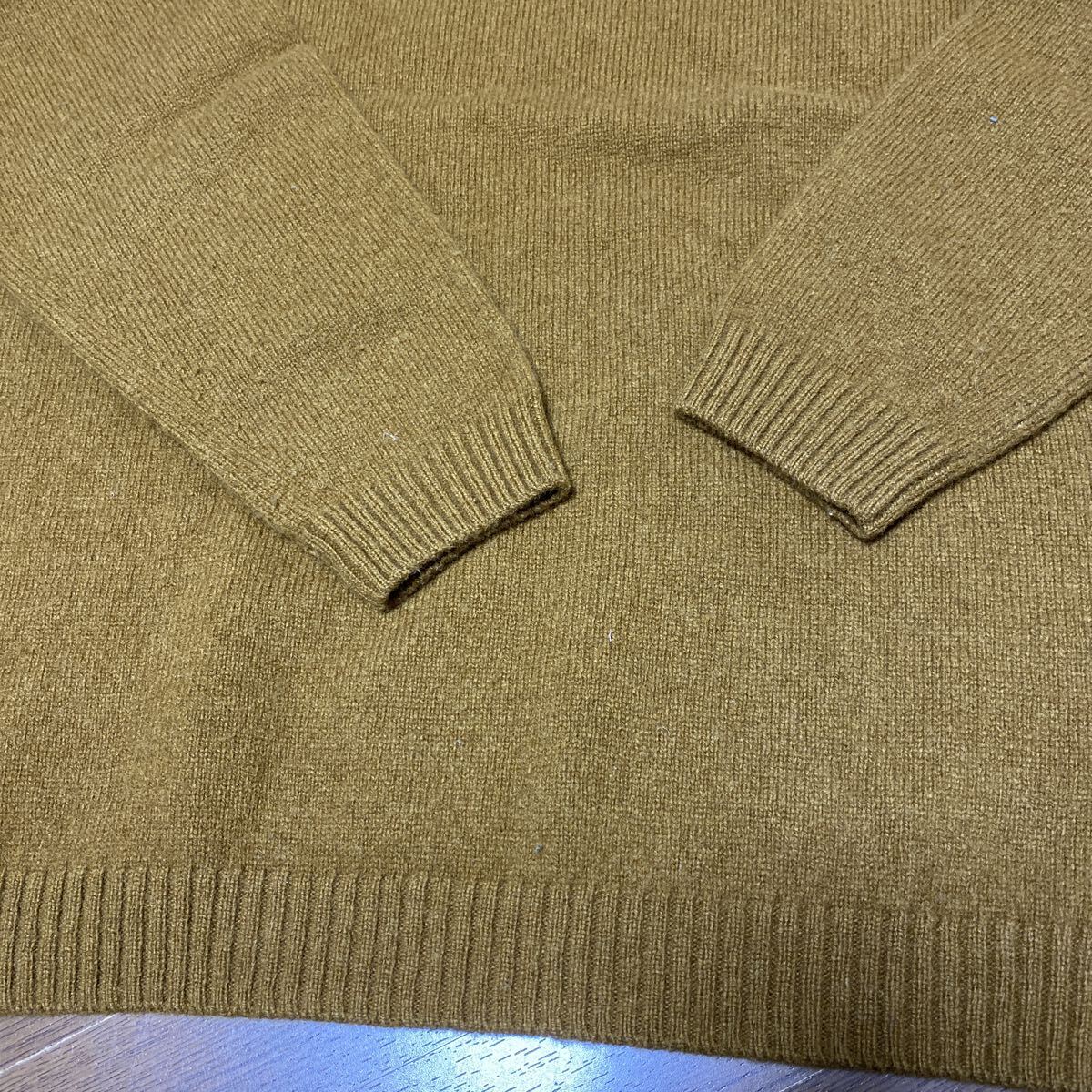 BEAUTY&YOUTH ウール ニットプルオーバー マスタードブラウン L ユナイテッドアローズ B&Y UNITED ARROWS セーター _画像7