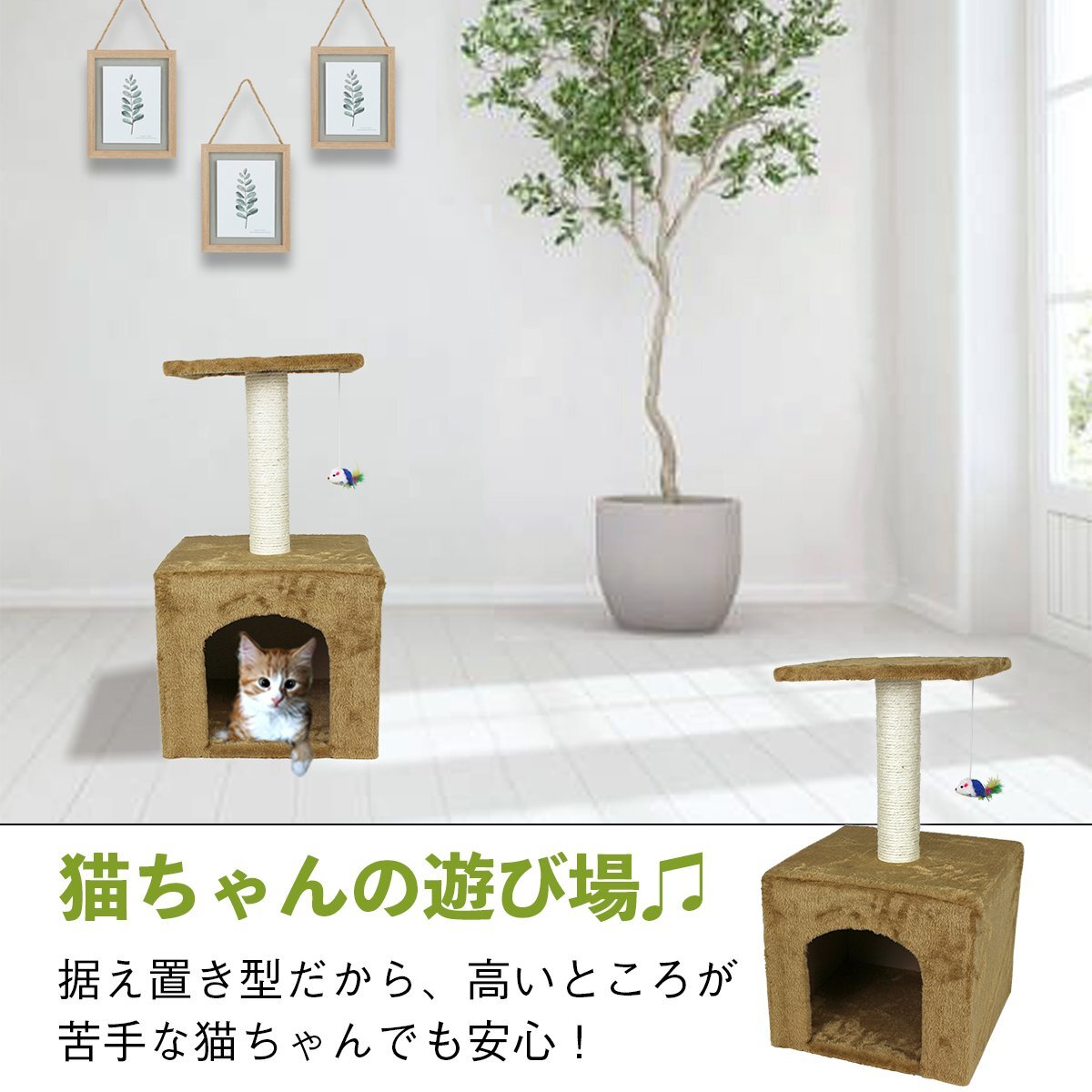 [ бесплатная доставка ] башня для кошки высота 60cm Brown .. класть кошка house compact движение нехватка аннулирование коготь полировальный развлечение место ... дом как оптимальный! класть type 