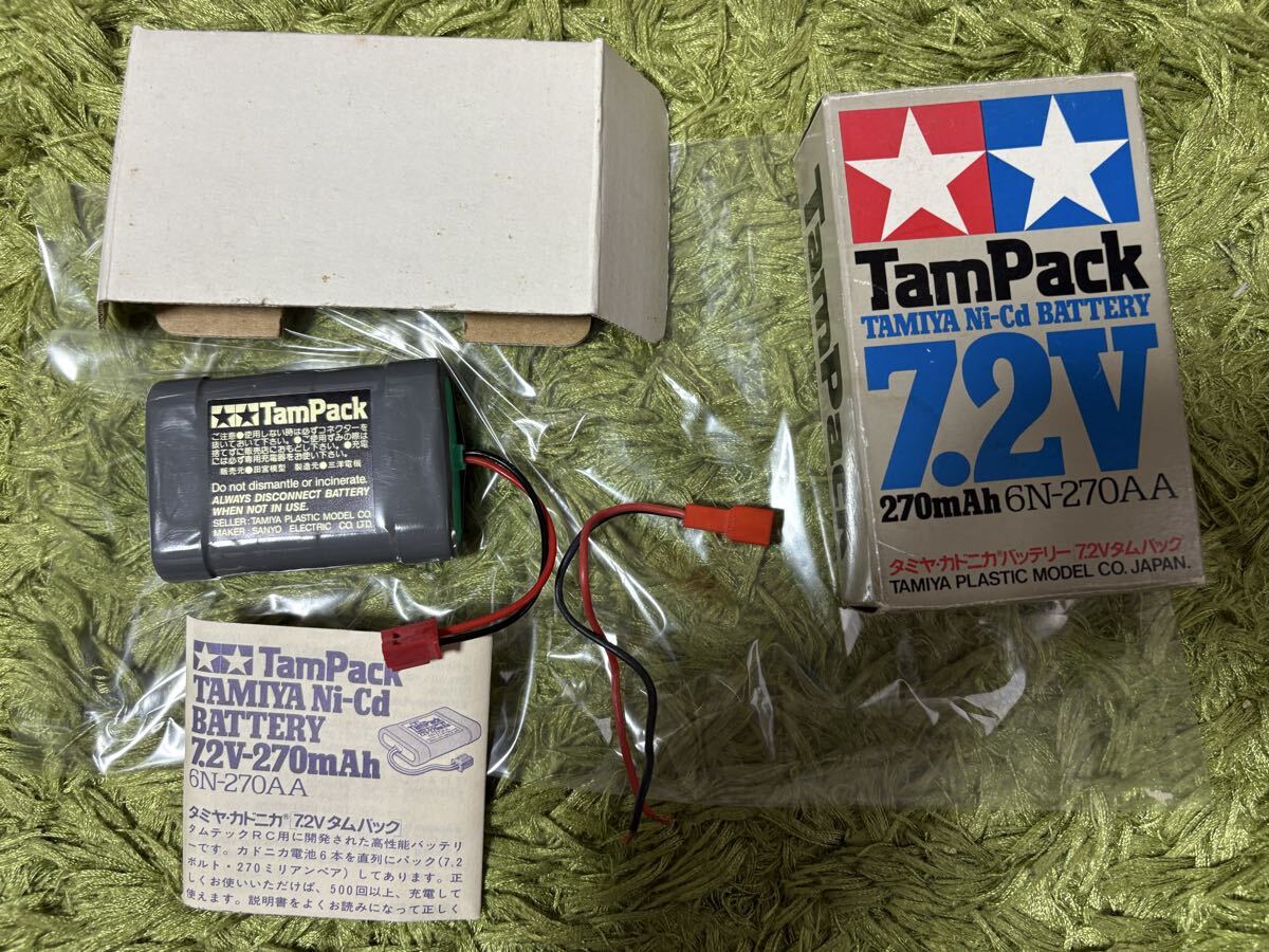 ラジコン RC バッテリー タムパック TamPack 7.2V 270mAh 6N-270AA ニカドバッテリー Ni-Cd 田宮 タミヤ TAMIYA 動作未確認 _画像1