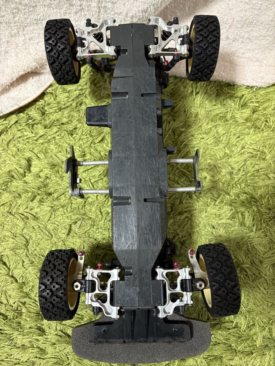 ラジコン RC シャーシ TL-01 オプション多数 足周りアルミパーツ クイックホルダー カーボンセンターシャフト リアスタビライザー 田宮_画像2