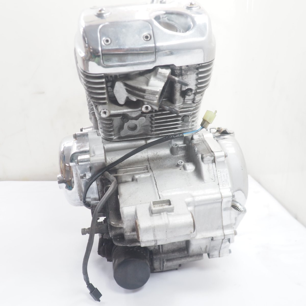 スティード400 エンジン NC26 NC25E-1403xxx engine ミッションOK STEED ピストン シリンダー エンジンカバー_画像3