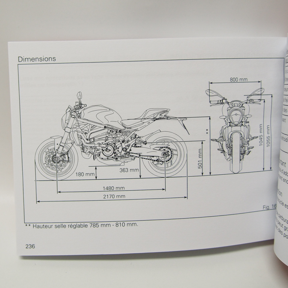  французский язык DUCATI Monstar 821 инструкция для владельца 2014 прекрасный товар 