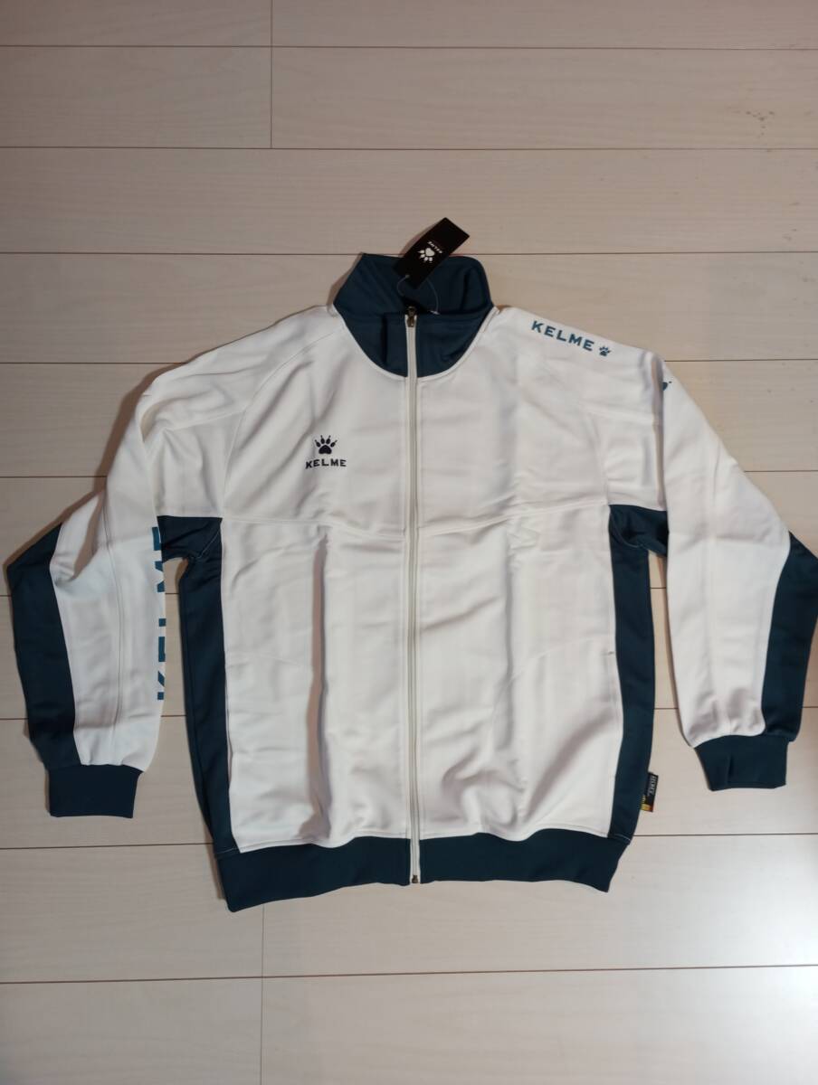 未使用即決KELMEケルメ トレーニングウェア 上下 XLサイズ ホワイト/インディゴ KC26612S_画像1