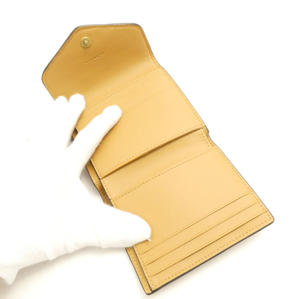 美品 COACH コーチ CA160 ウィン スモール ウォレット ウィズ チェリー プリント 二つ折り財布 サイフ レディース AM7200_画像5