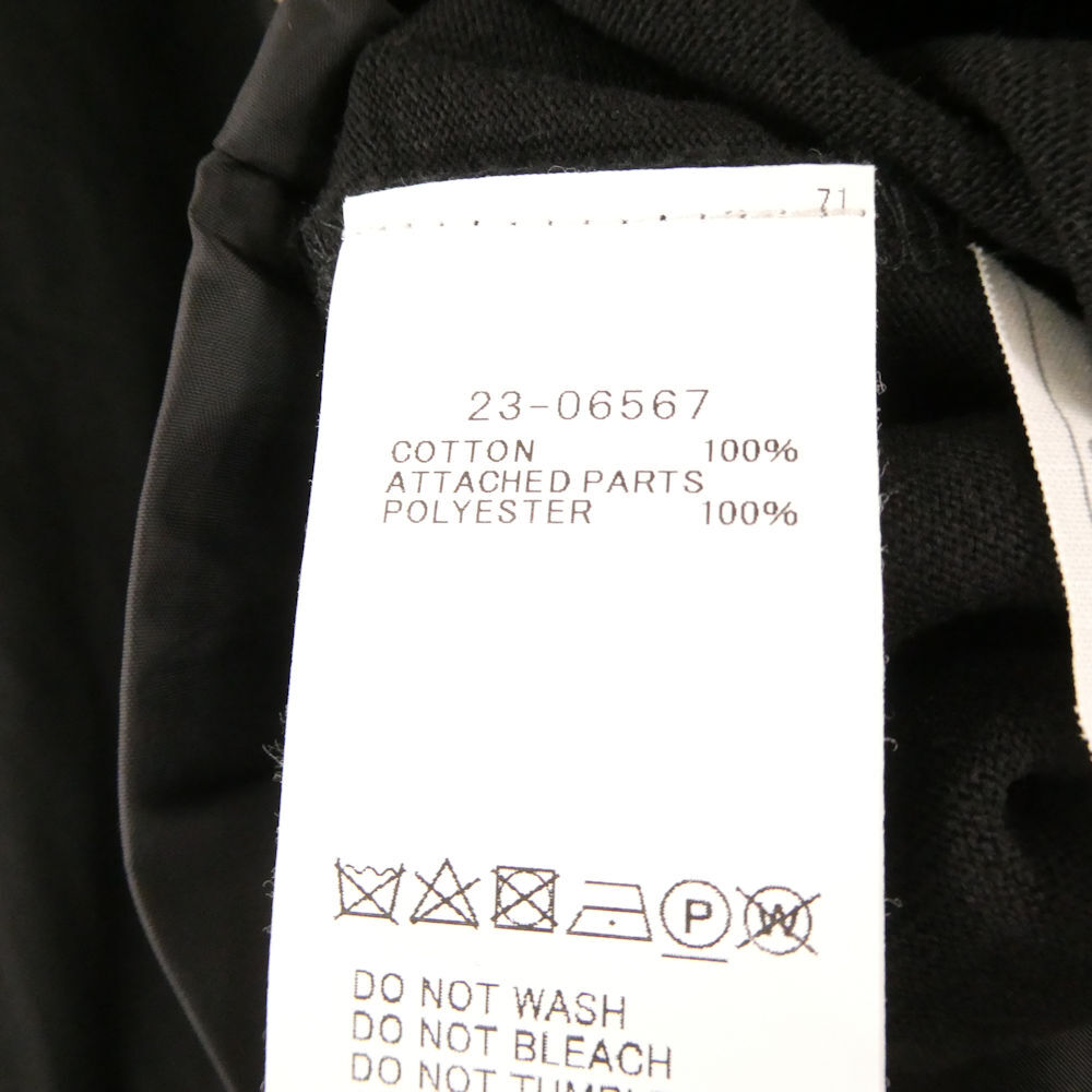 美品 sacai サカイ 23-06567 olid Satin Cotton Jersey Tシャツ 2 コットン100％ 半袖 レディース AO3502A43_画像3