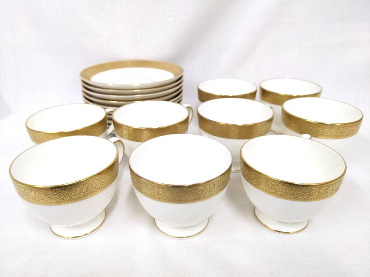 【931】WEDGWOOD ウェッジウッド カップ＆ソーサーまとめセット アスコット ブランド洋食器 ASCOT ティーカップ_画像1