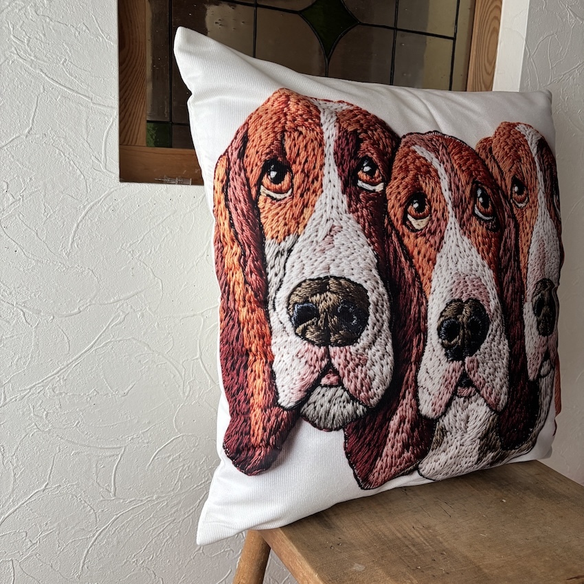 наволочка * бассет Trio 45x45cm покрытие только одна сторона принт за границей прямой импорт