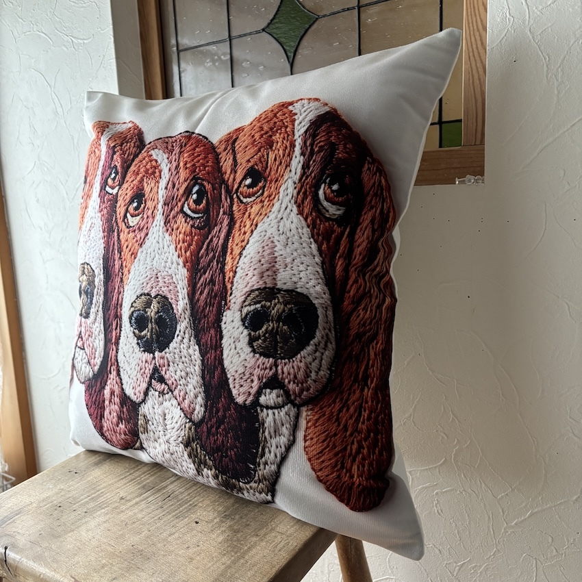 наволочка * бассет Trio 45x45cm покрытие только одна сторона принт за границей прямой импорт