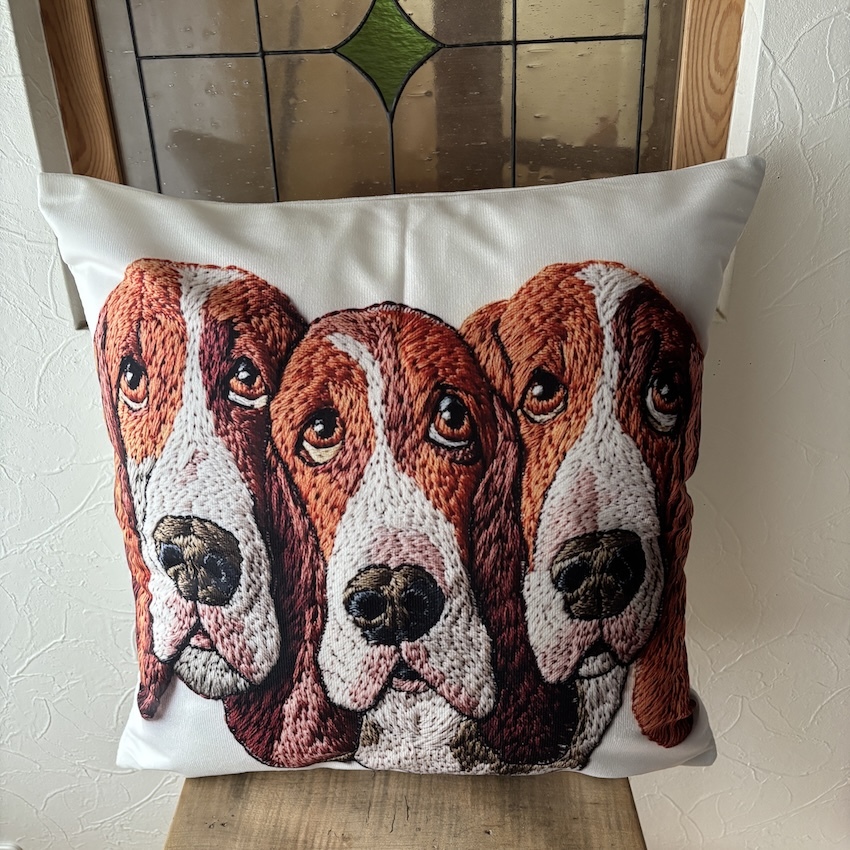 наволочка * бассет Trio 45x45cm покрытие только одна сторона принт за границей прямой импорт