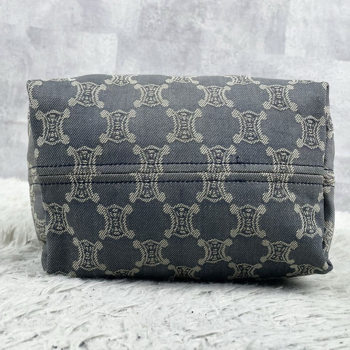 超希少品 CELINE セリーヌ パリマカダム トートバッグ ハンド ビジネスバッグ メンズ ステッチ デカロゴ 大容量 総柄 ロゴ型押し マカダム_画像6