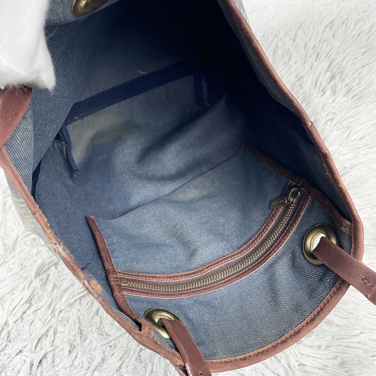 超希少品 CELINE セリーヌ パリマカダム トートバッグ ハンド ビジネスバッグ メンズ ステッチ デカロゴ 大容量 総柄 ロゴ型押し マカダム_画像8