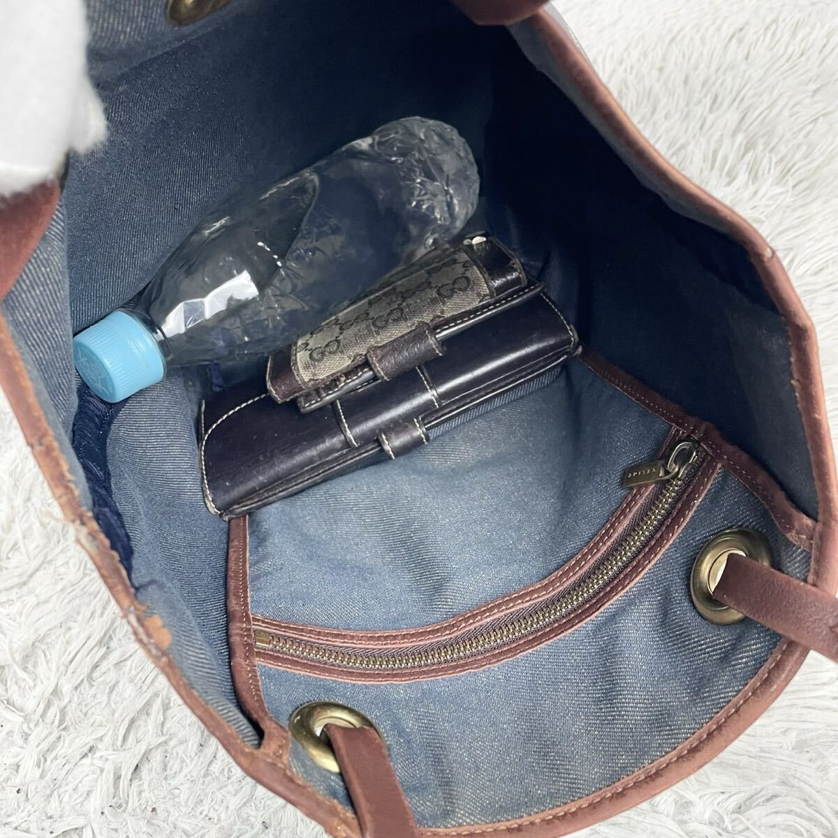 超希少品 CELINE セリーヌ パリマカダム トートバッグ ハンド ビジネスバッグ メンズ ステッチ デカロゴ 大容量 総柄 ロゴ型押し マカダム_画像9