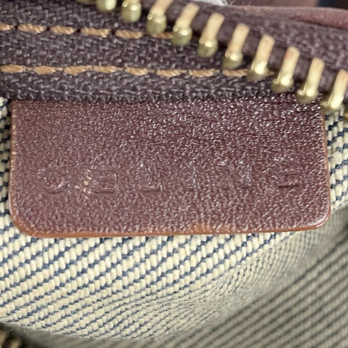 超希少品 CELINE セリーヌ パリマカダム トートバッグ ハンド ビジネスバッグ メンズ ステッチ デカロゴ 大容量 総柄 ロゴ型押し マカダム_画像10