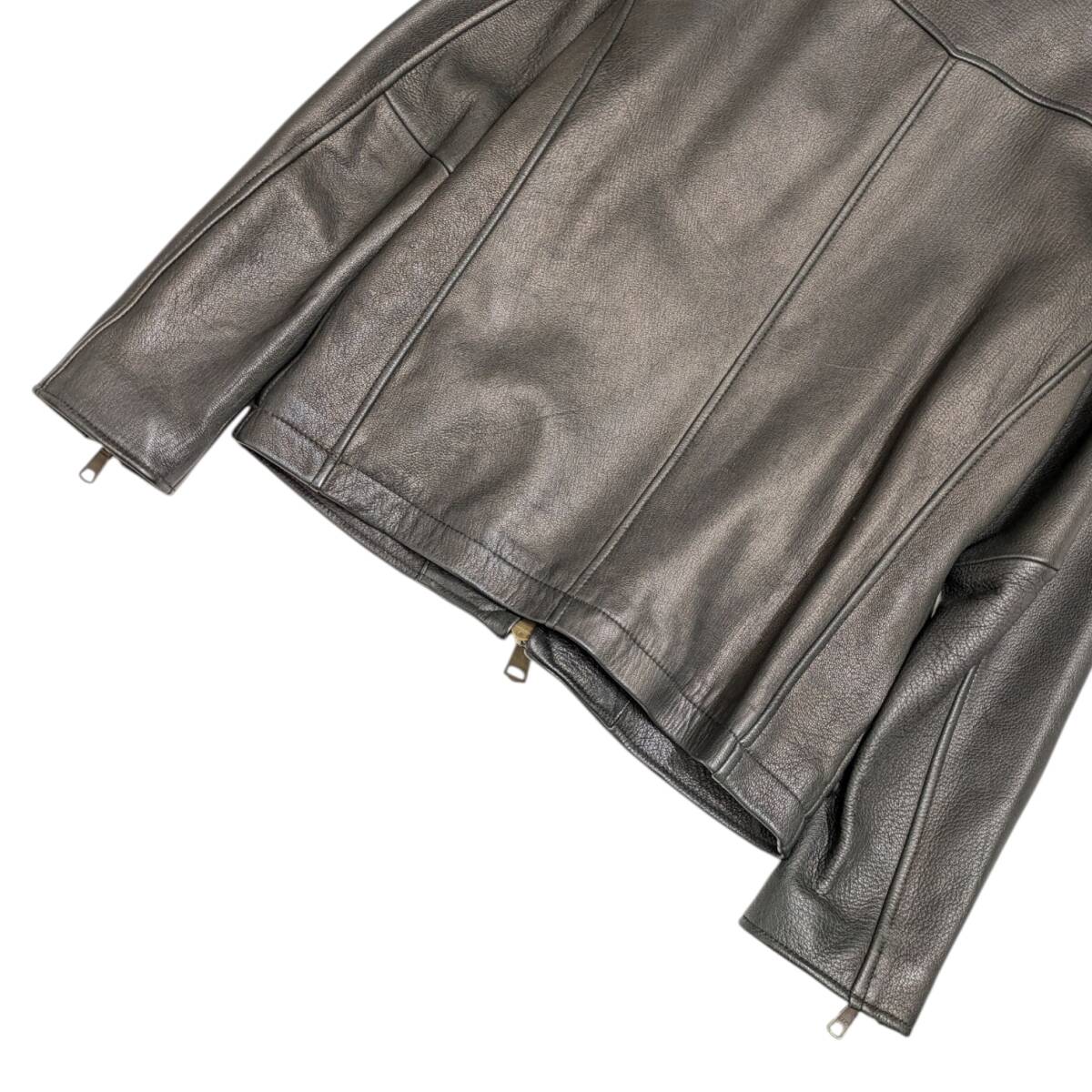 JACK ROSE ジャックローズ 210706J シングルライダースジャケット レザー 山羊革 ブラック サイズ 3_画像7