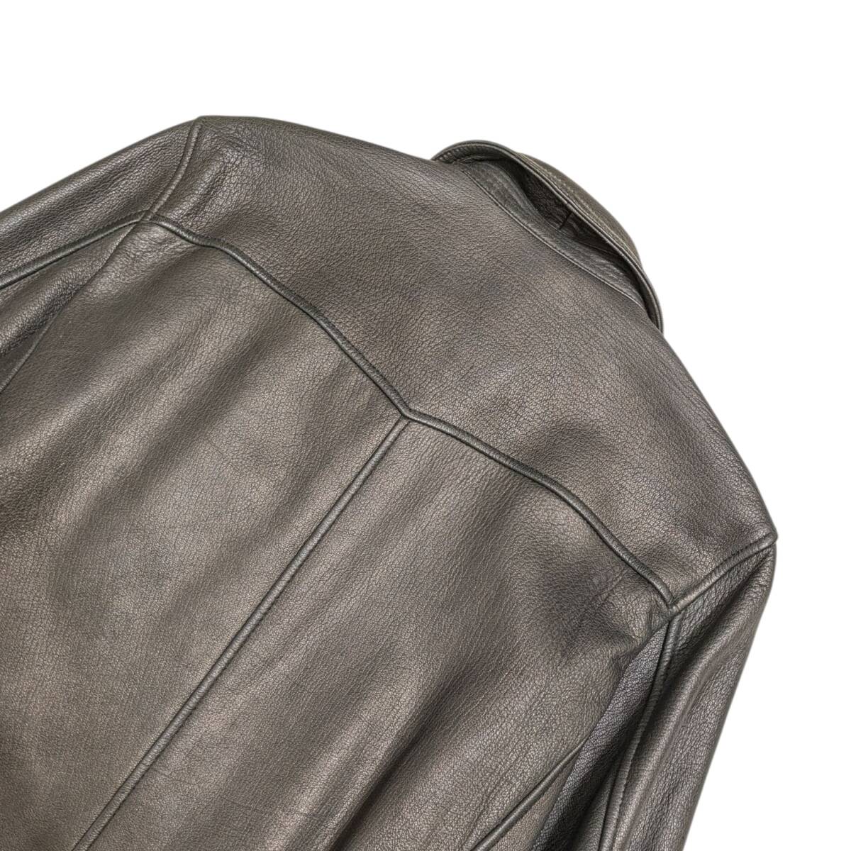 JACK ROSE ジャックローズ 210706J シングルライダースジャケット レザー 山羊革 ブラック サイズ 3_画像6