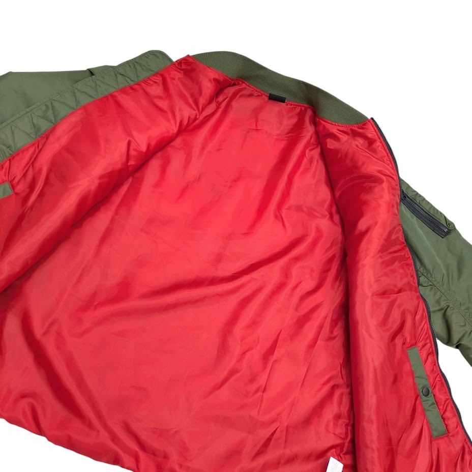 MOBSTYLE モブスタイル PEACE MA-1 フライトジャケット ボンバージャケット ミリタリー グリーン系 サイズ M_画像6