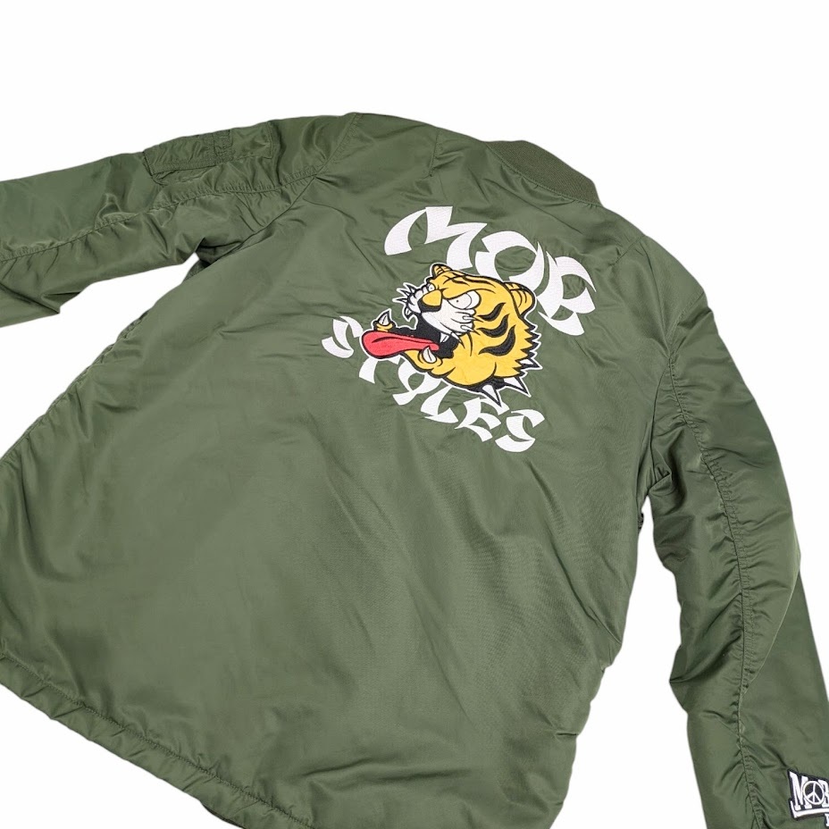 MOBSTYLE モブスタイル PEACE MA-1 フライトジャケット ボンバージャケット ミリタリー グリーン系 サイズ M_画像7