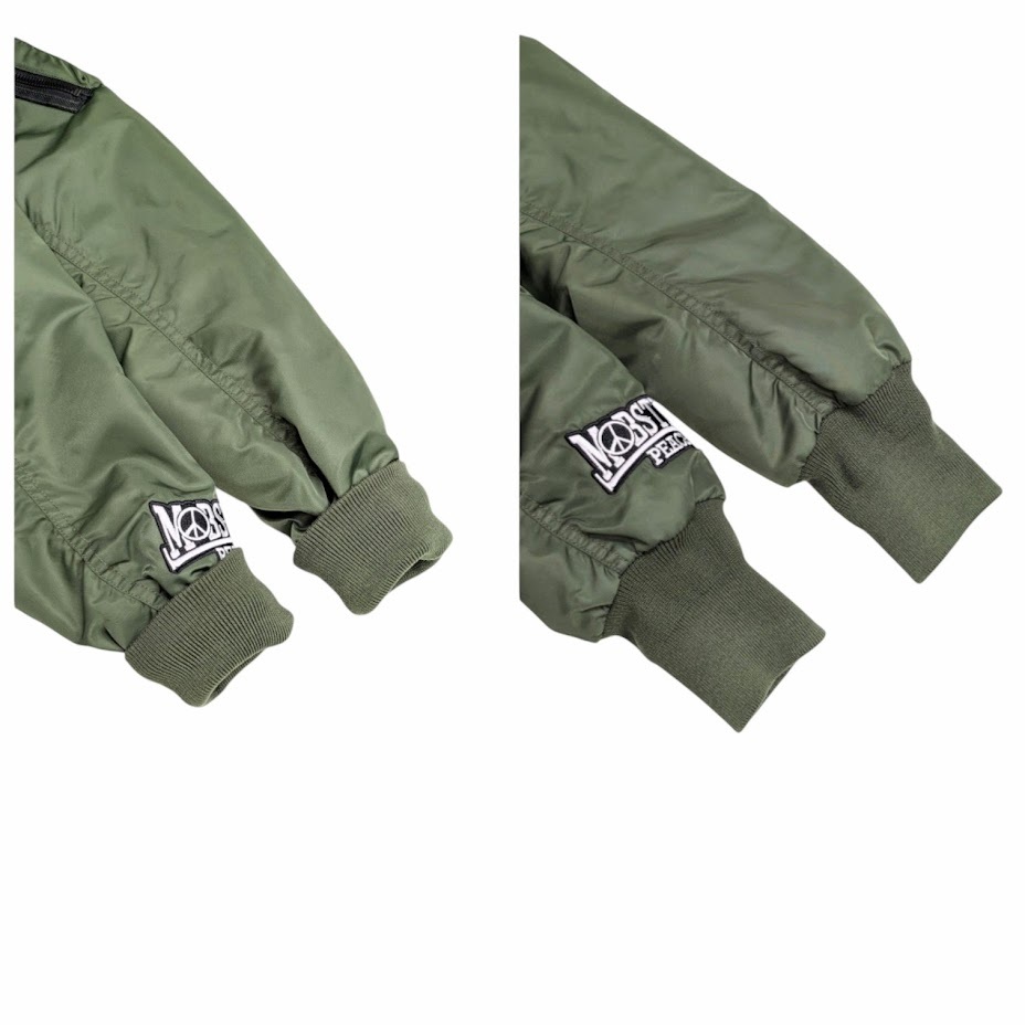 MOBSTYLE モブスタイル PEACE MA-1 フライトジャケット ボンバージャケット ミリタリー グリーン系 サイズ M_画像8