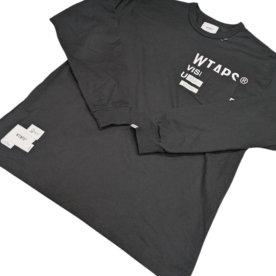 WTAPS ダブルタップス 211ATDT-CSM17 INSECT02 LS COPO プリント ポケット 長袖 Tシャツ ロンT ブラック サイズ 3_画像5