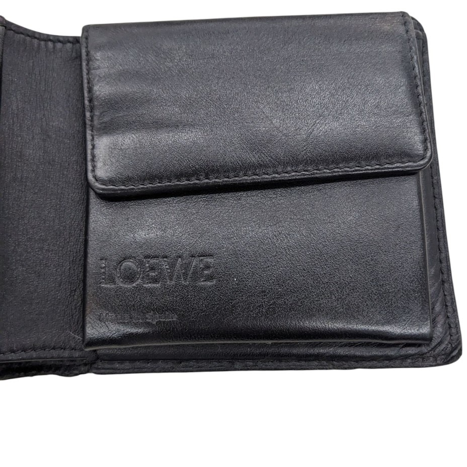 LOEWE ロエベ 二つ折り財布 バイフォールドウォレット アナグラム ブラック 箱付き _画像6