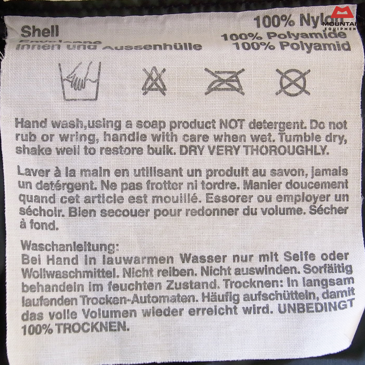 MOUNTAIN EQUIPMENT マウンテンイクイップメント ダウンジャケット| 難あり ダメージあり フード取り外し可能_画像6