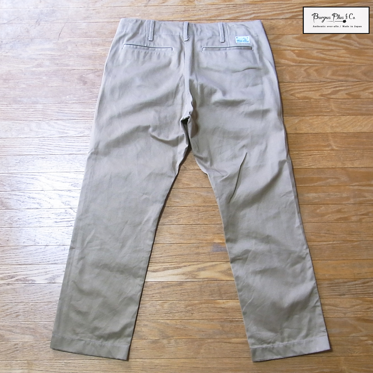 BURGUS PLUS (バーガスプラス) ヒノヤ HINOYA チノトラウザース Lot401 サイズ31 MADE IN JAPAN 上野 御徒町_画像2