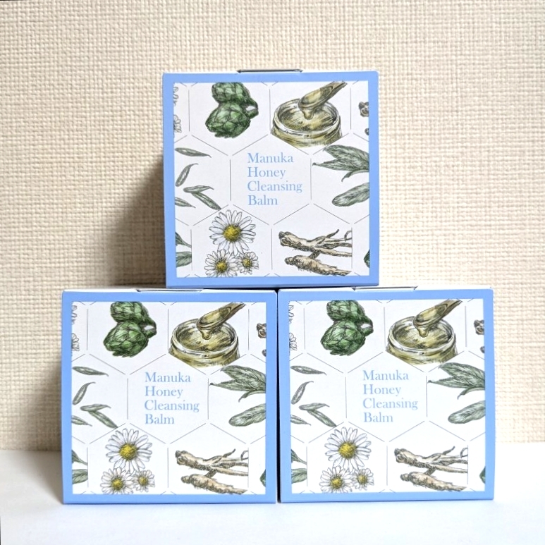 山田養蜂場 マヌカハニー クレンジングバーム 75g×3個セット / 新品 匿名配送 送料無料 メイク落とし マヌカオイル ローヤルゼリーエキス_画像1