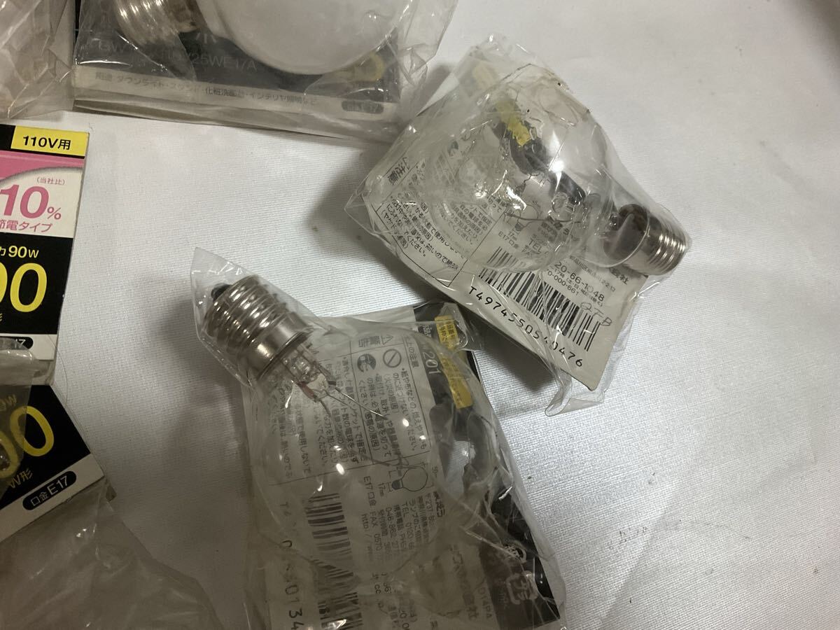 東芝 TOSHIBA ボール電球 口金E17 ホワイトボール ミニクリプトン クリヤーボウル 電球 まとめ売り パッケージ破損あり_画像6