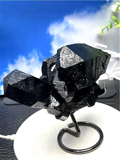 AAA級【魔除け】◆天然モリオン(黒水晶）クラスター188C6-106C22_画像5