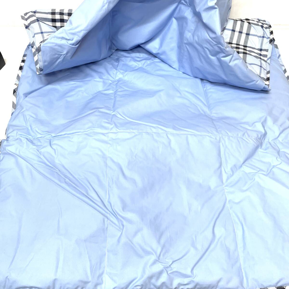 激レア 廃盤品 BURBERRY/バーバリー 正規品 未使用/羽毛ひざ掛け 膝掛け ダウン ノバチェック 西川産業シミ無し* 美品♪箱無し発送可_画像7