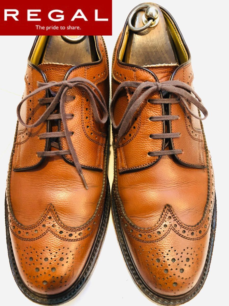 ★超美品★定価40,700円！リーガル REGAL 2235NA ウイングチップ グレインレザー 27EE_画像1