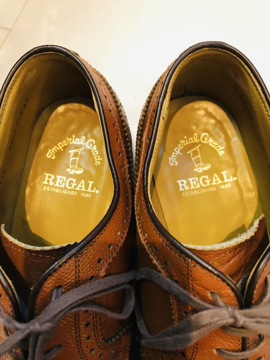 ★超美品★定価40,700円！リーガル REGAL 2235NA ウイングチップ グレインレザー 27EE_画像5