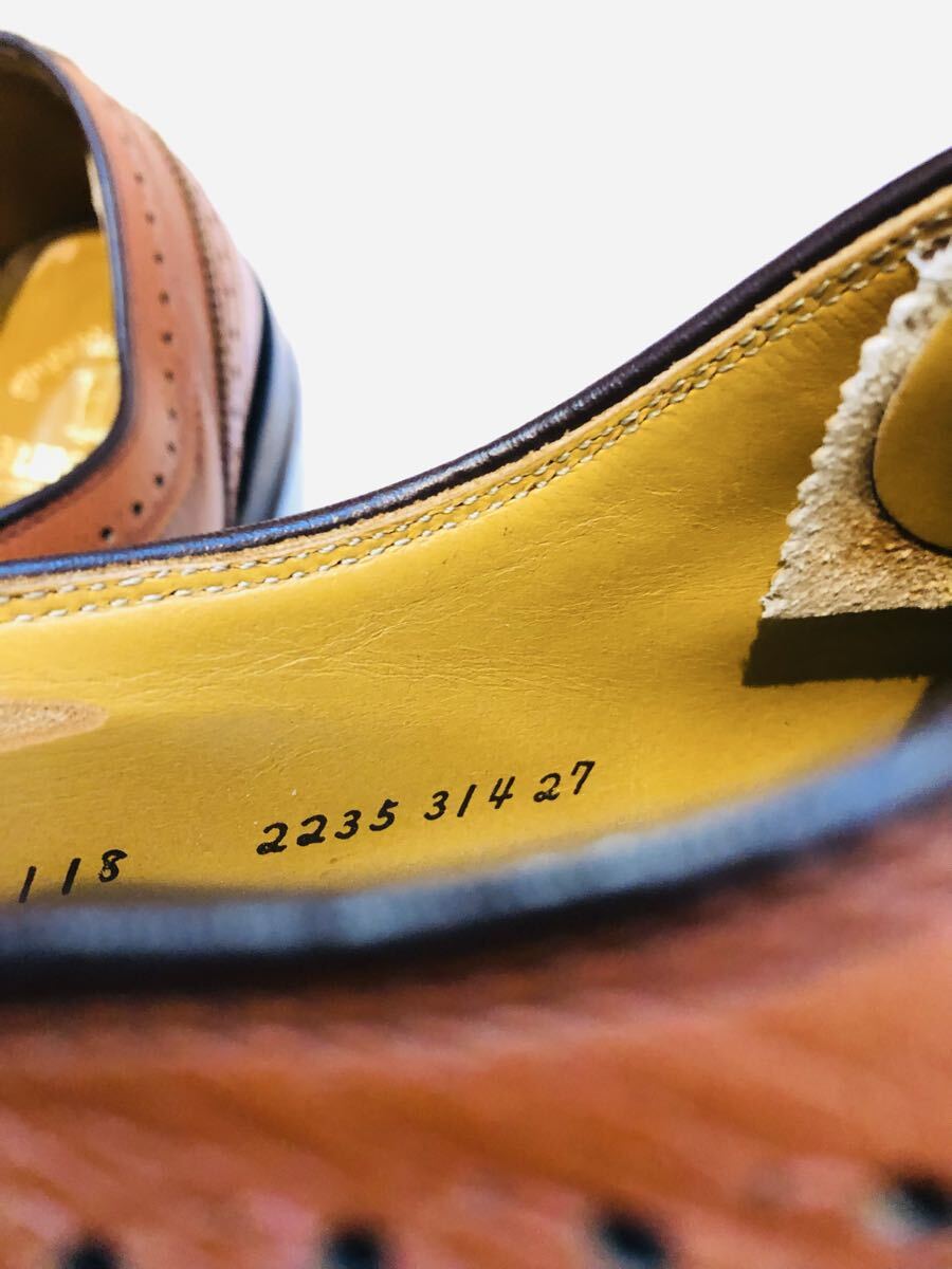 ★超美品★定価40,700円！リーガル REGAL 2235NA ウイングチップ グレインレザー 27EE_画像6