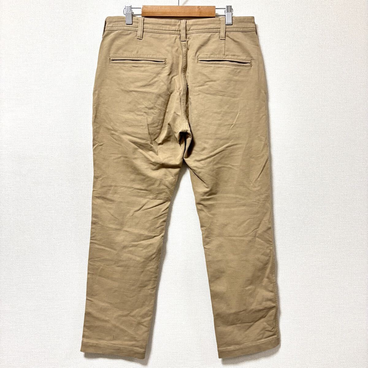 着回し◎【BACK NUMBER】バックナンバー コットン パンツ ストレッチ スリム チノパン きれいめ アメカジ ベージュ メンズ M /Y38206SS_画像3