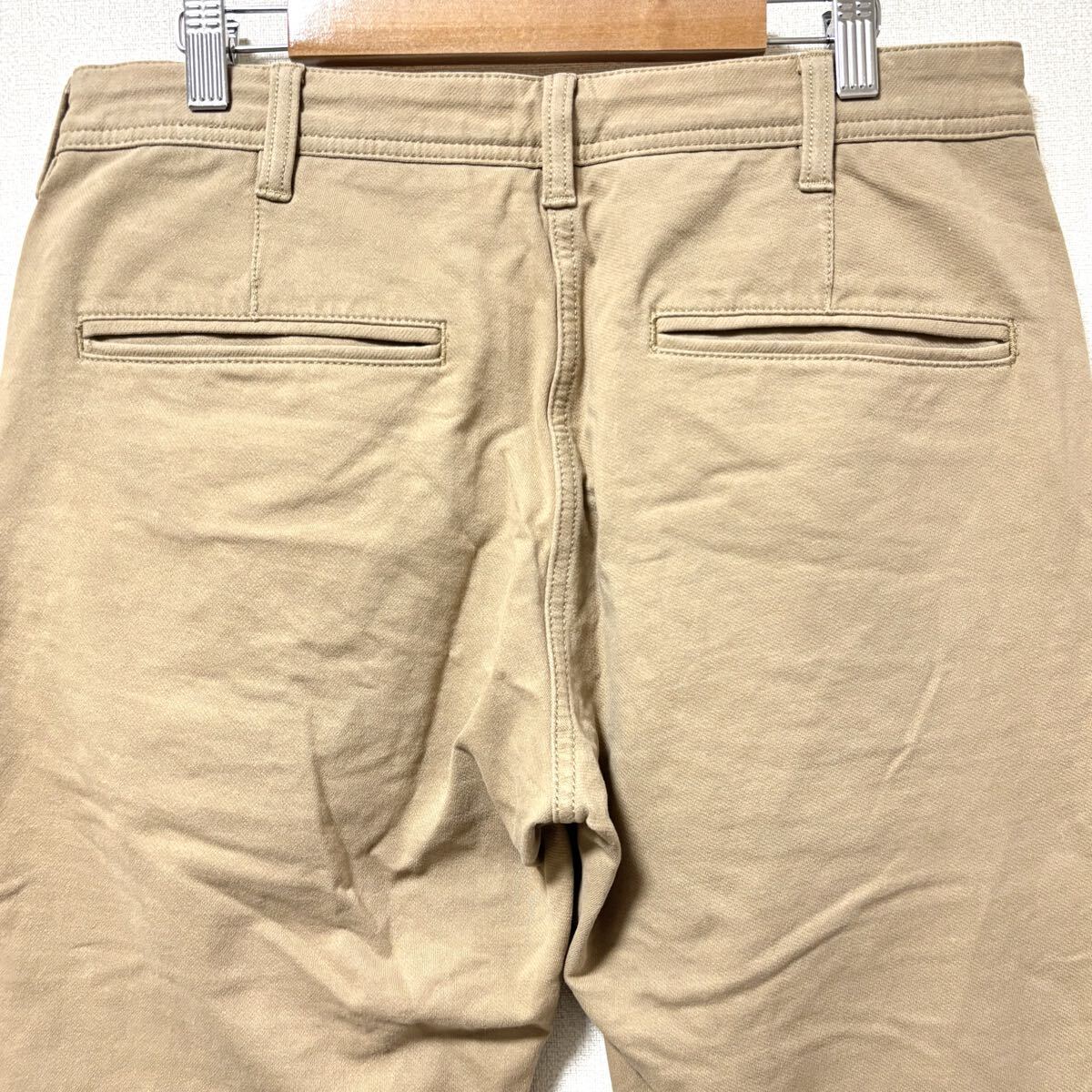 着回し◎【BACK NUMBER】バックナンバー コットン パンツ ストレッチ スリム チノパン きれいめ アメカジ ベージュ メンズ M /Y38206SS_画像5
