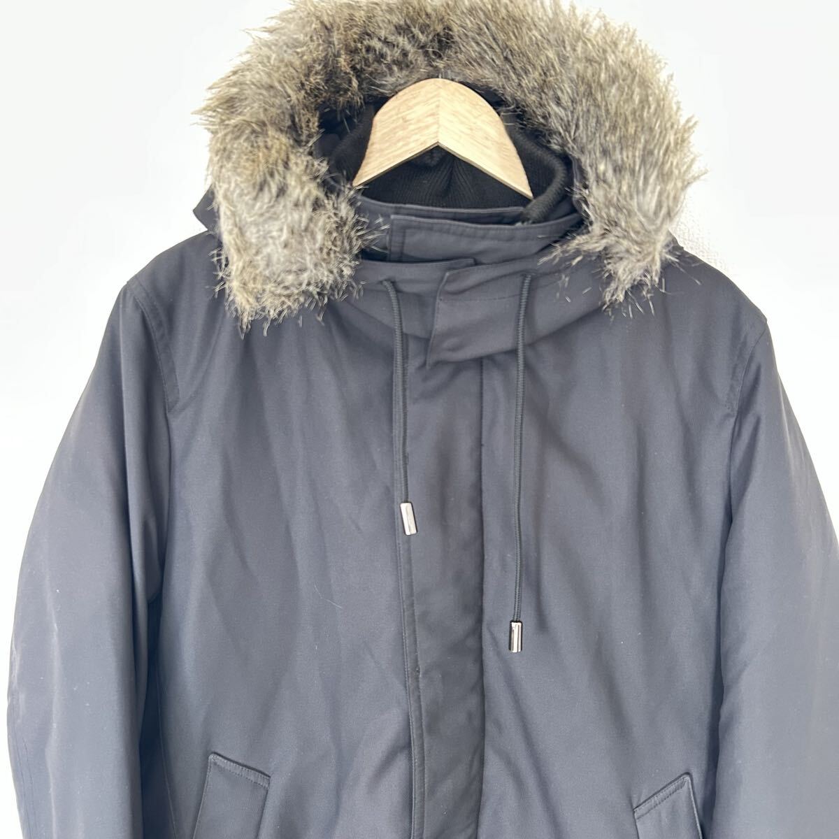 美品◎ライナー付き3way!【UNIQLO】ユニクロ ダウンジャケット コート アウター シンプル 通勤 防寒 ブラック 黒 メンズL/Y38166YY_画像5