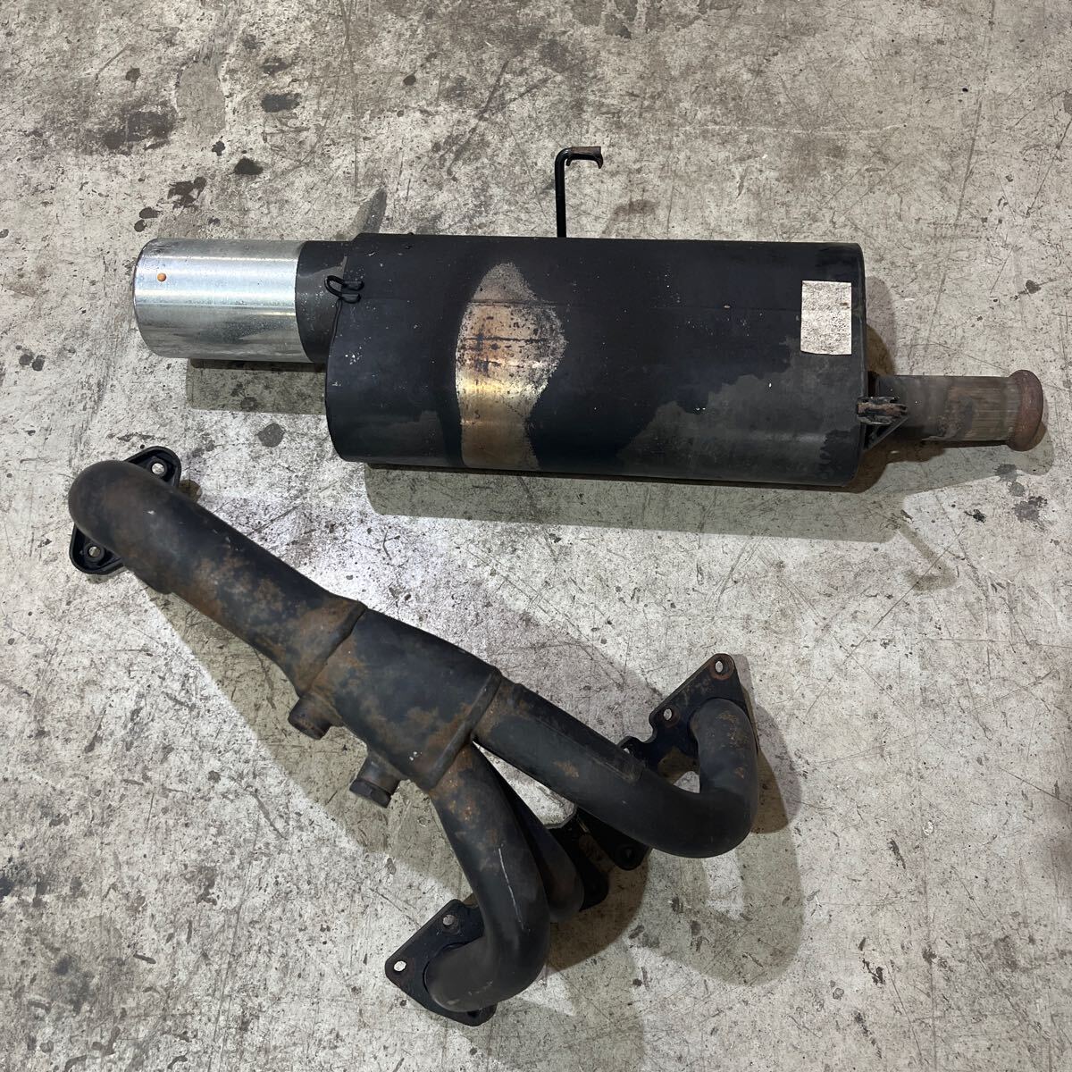 プジョー206？1.4？1.6？スーパースプリント製エキゾーストマニーホールド エキマニ デビル製マフラー サイレンサー_画像4