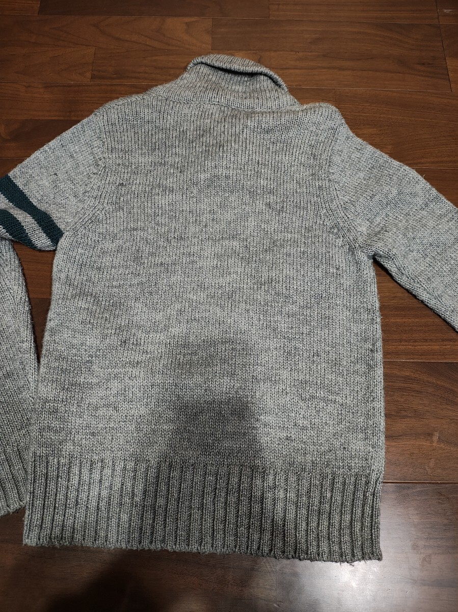 Arnold Palmer アーノルドパーマー RENOWN レナウン ショールカラー 刺繍 ロゴ　クルミボタン ニット セーター ゴルフ 　サイズ2　メンズ_画像5