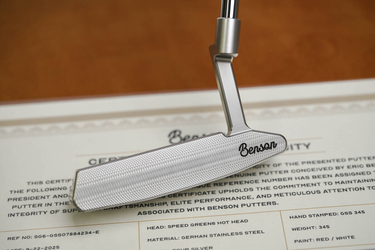 新品未使用 Benson SpeedGreen6 ホットヘッド TourT GSS COA有り ジャーマンステンレス 海外直輸入ガレージパター 34インチ Y-004_画像5