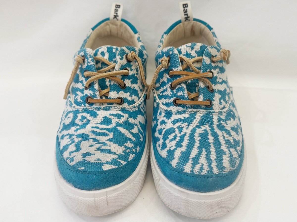 Bark バーク 織 ニット アッパー ローカット スニーカー イタリア製_画像2