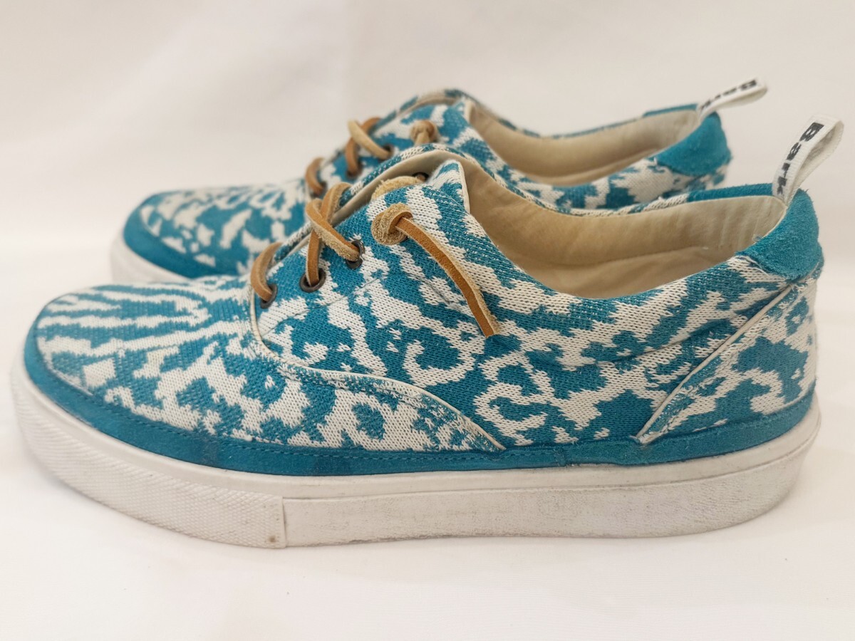 Bark バーク 織 ニット アッパー ローカット スニーカー イタリア製_画像5