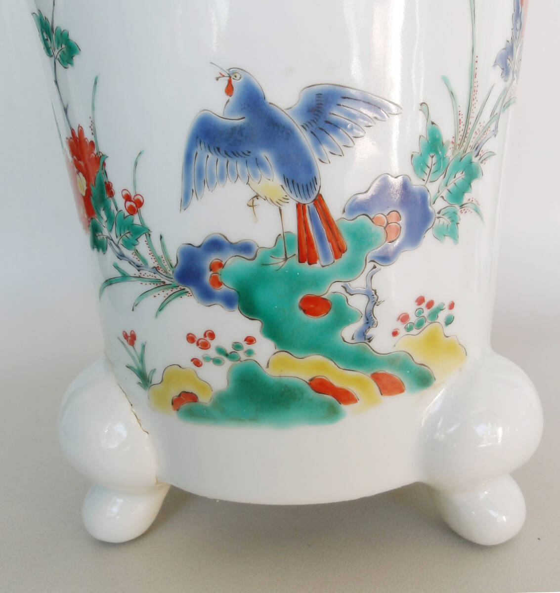 色絵　花鳥の図　蘭鉢　盆栽_画像3