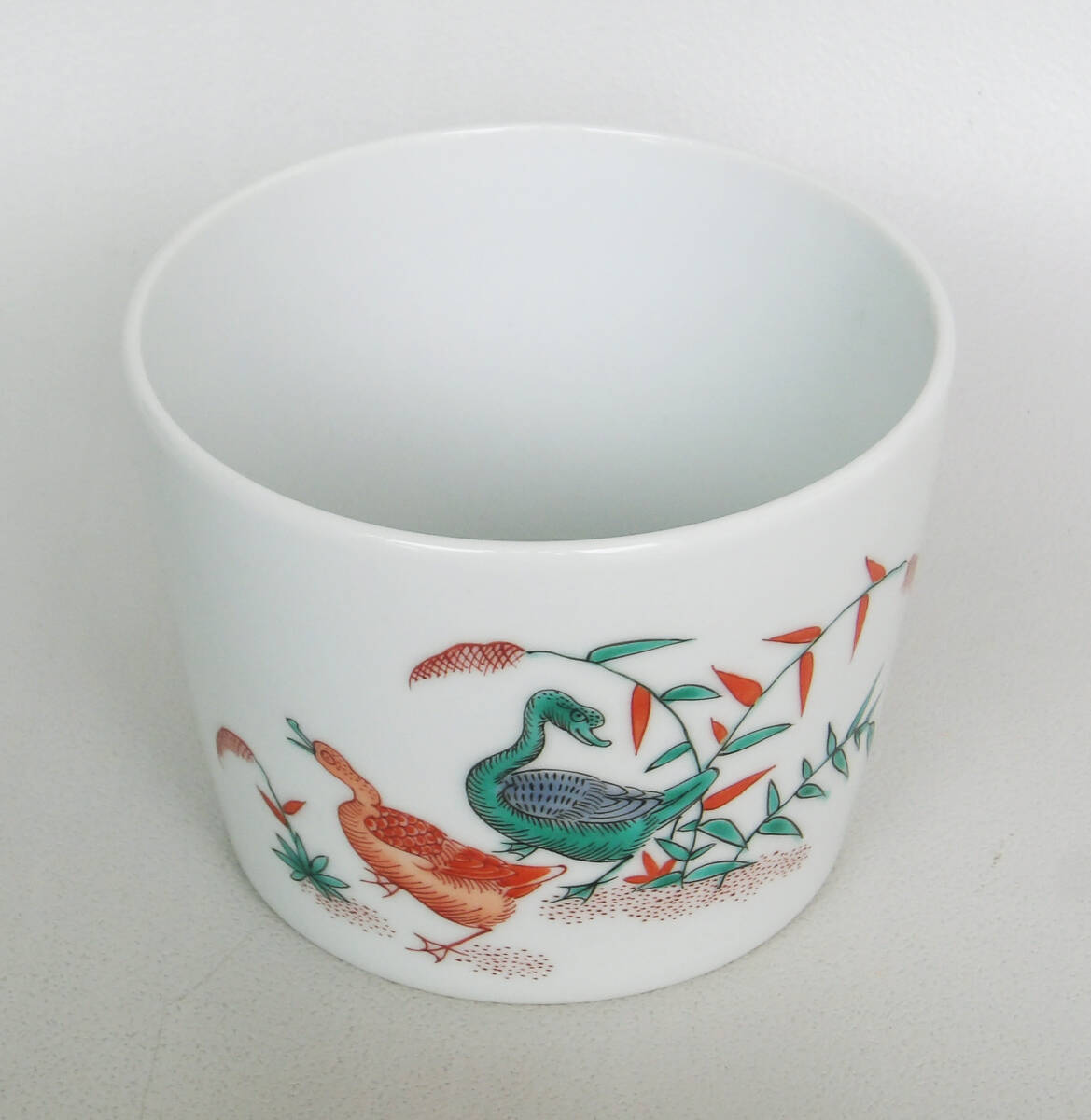色絵　鴨の図　大振り蕎麦猪口_画像6