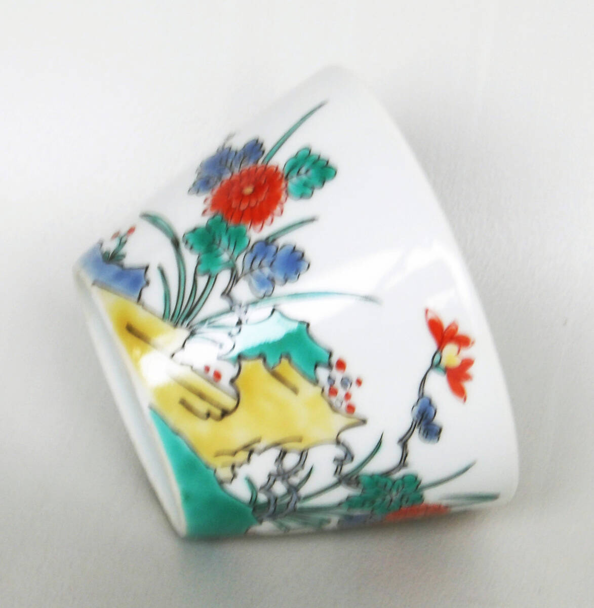 色絵　菊の図　蕎麦猪口_画像5