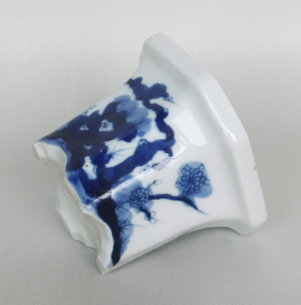 染付 松梅の図 ミニ植木鉢 盆栽_画像6