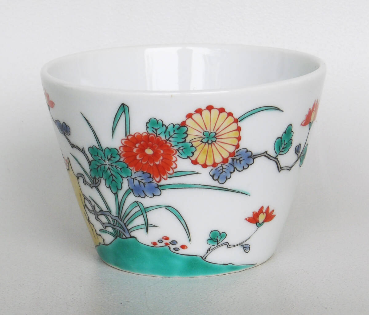 色絵　菊の図　蕎麦猪口_画像3