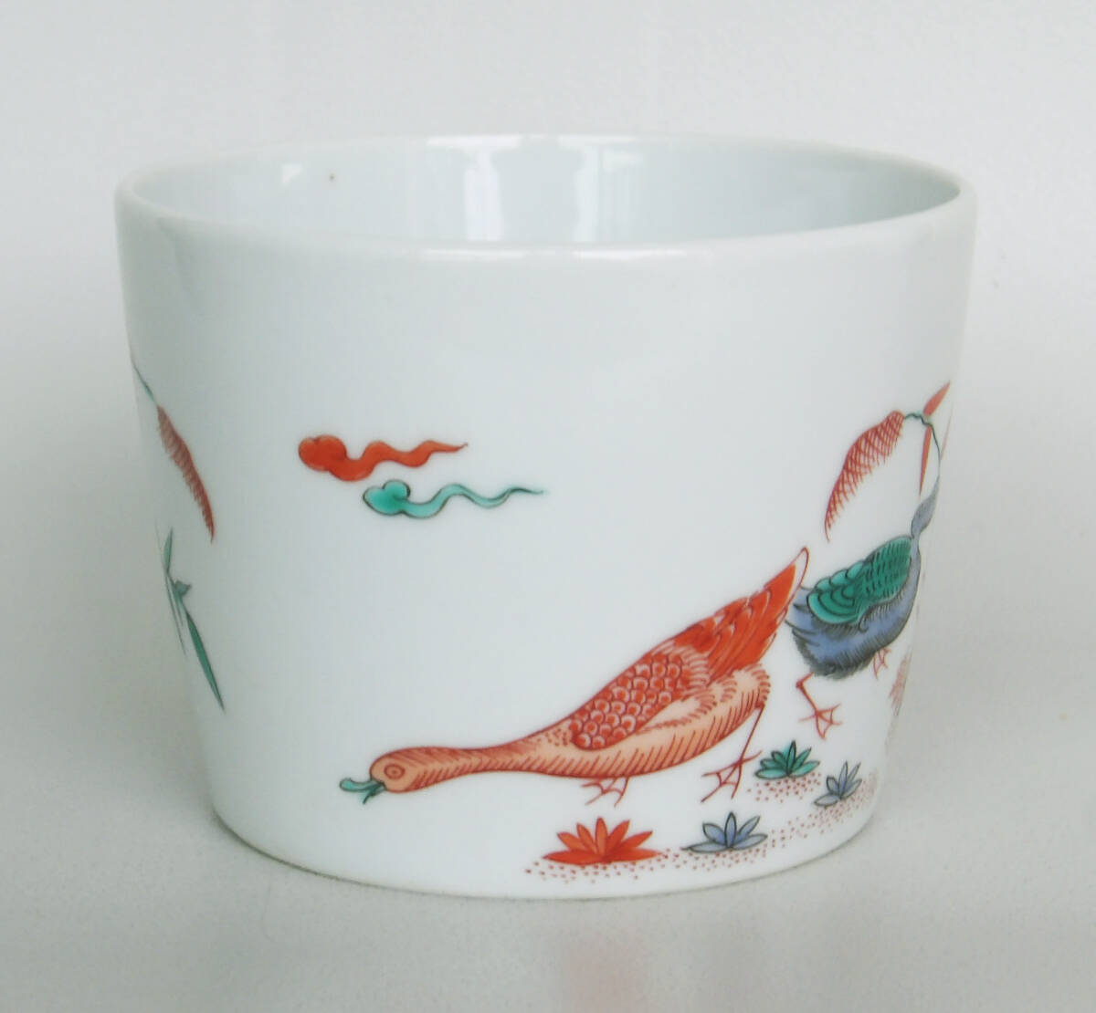 色絵　鴨の図　大振り蕎麦猪口_画像2