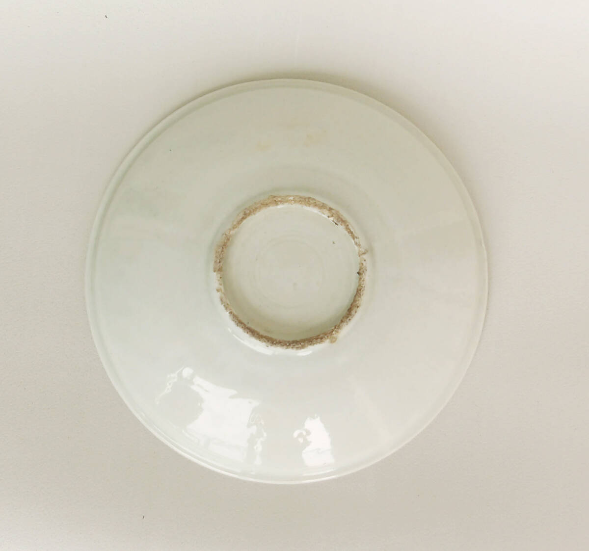 染付　風景と鳥の図　中皿_画像5