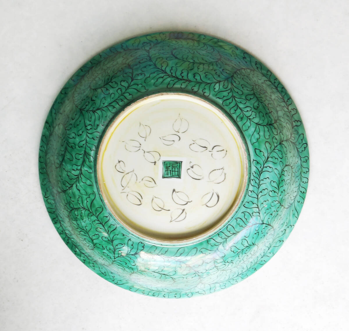 色絵　松竹梅　人物の図　大鉢_画像8